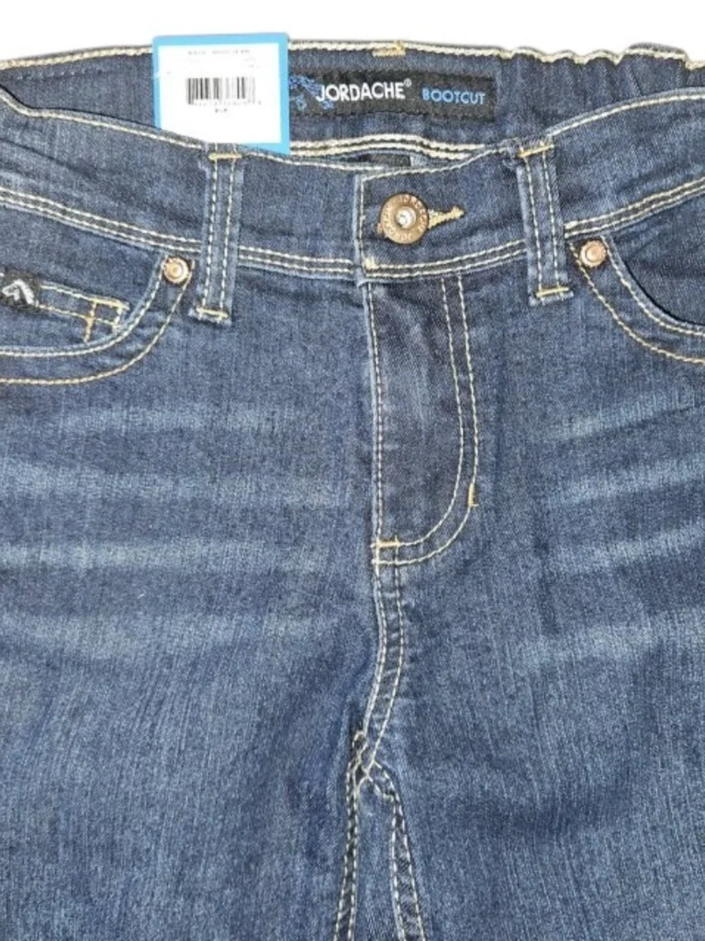 NWT Bootcut Stretch Denim JORDACHE Jeans Girls Plus Size 8.5 Adjustable Waist